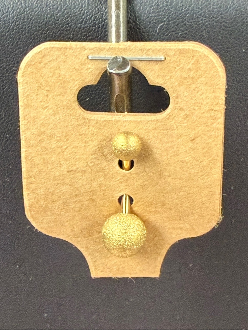 🍀3/$30 Gold Textured Ball Stud Earrings - Two Sizes